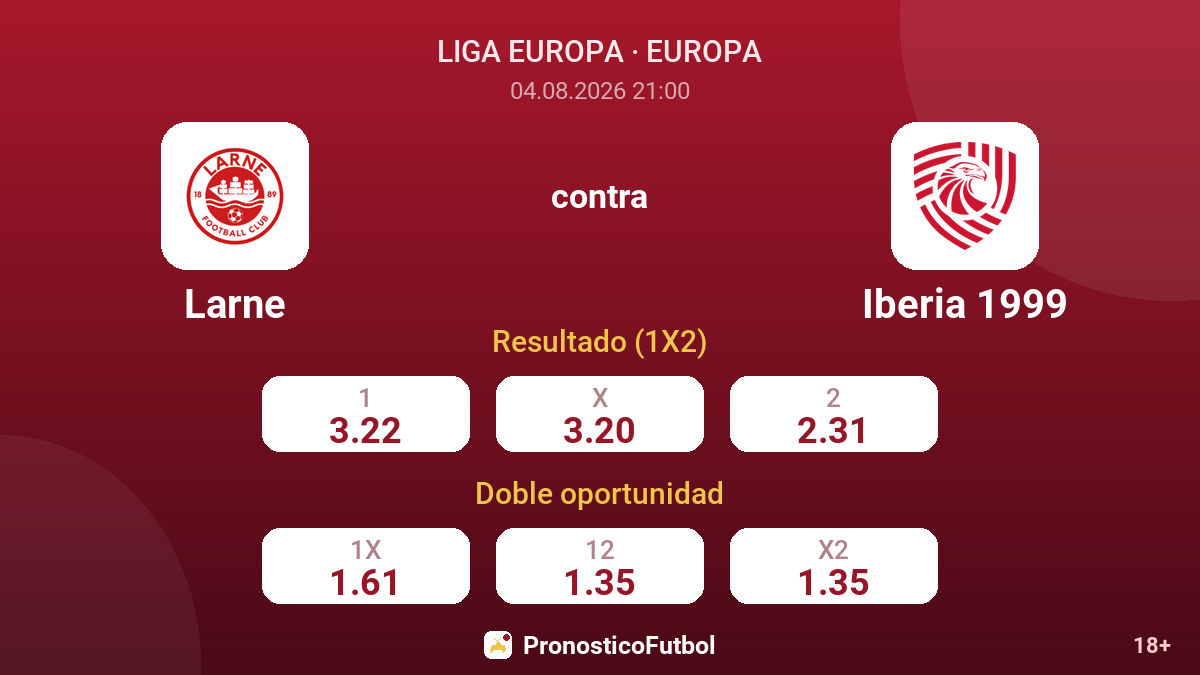 Larne contra Iberia 1999 — cuotas