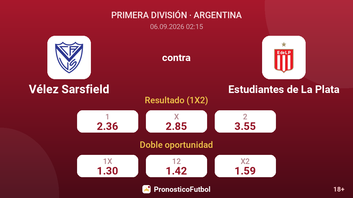 Vélez Sarsfield - Estudiantes de La Plata — cuotas