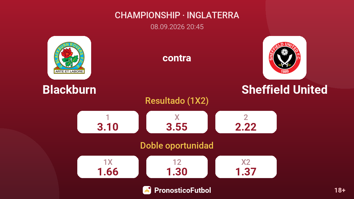 Blackburn - Sheffield United — cuotas