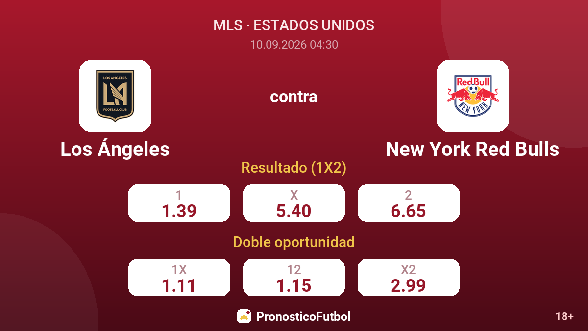 Los Ángeles - New York Red Bulls — cuotas