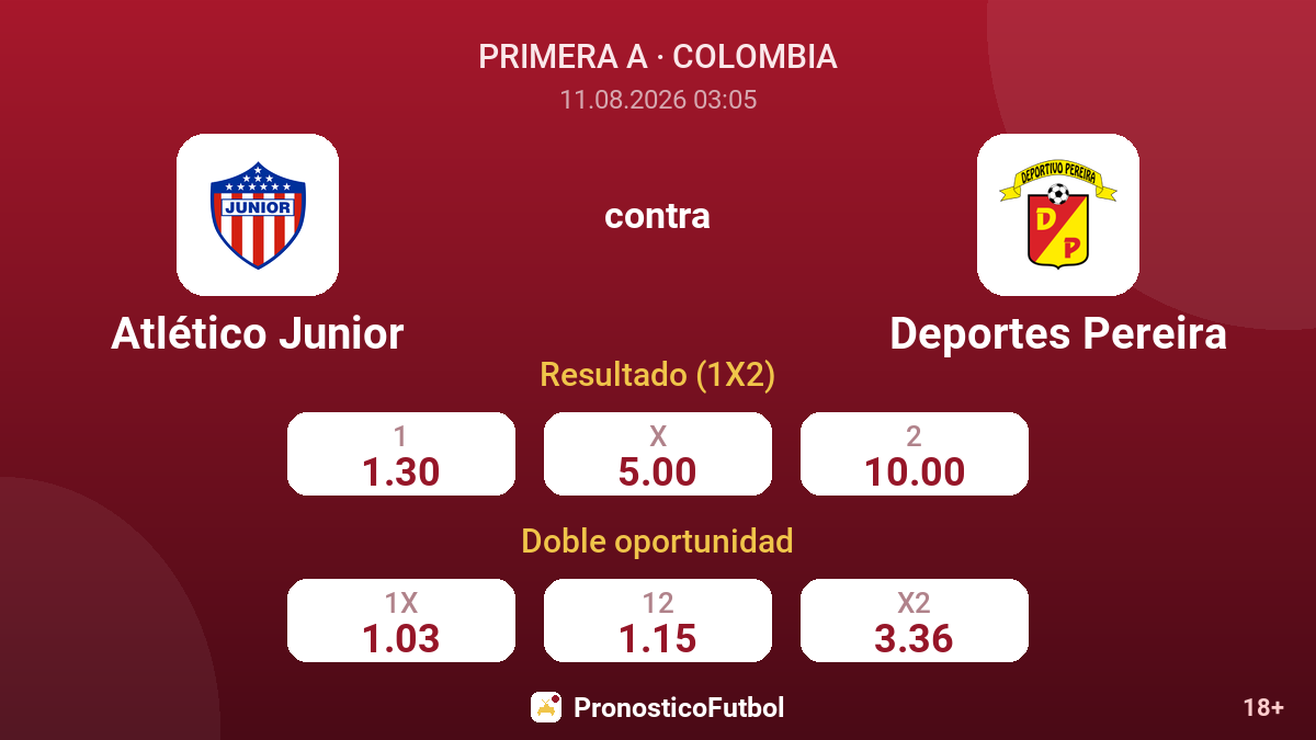 Atlético Junior - Deportes Pereira — cuotas