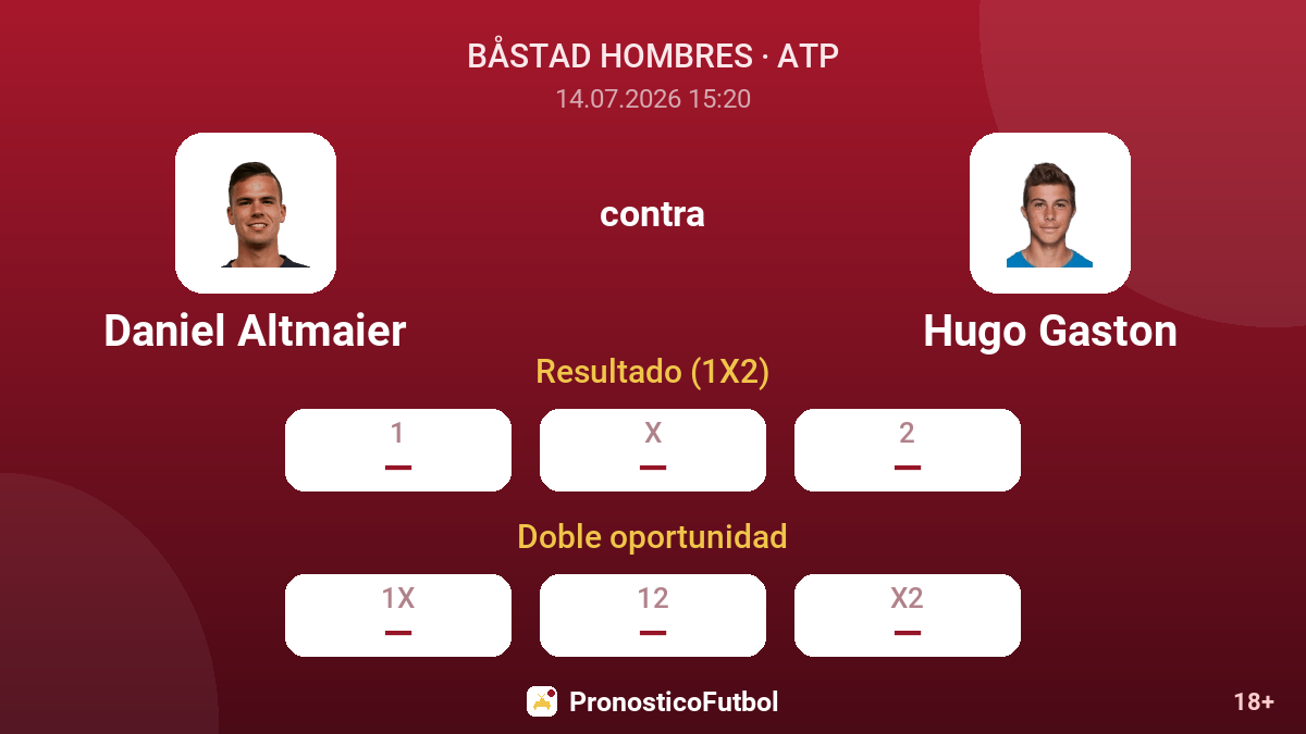Daniel Altmaier contra Hugo Gaston — cuotas