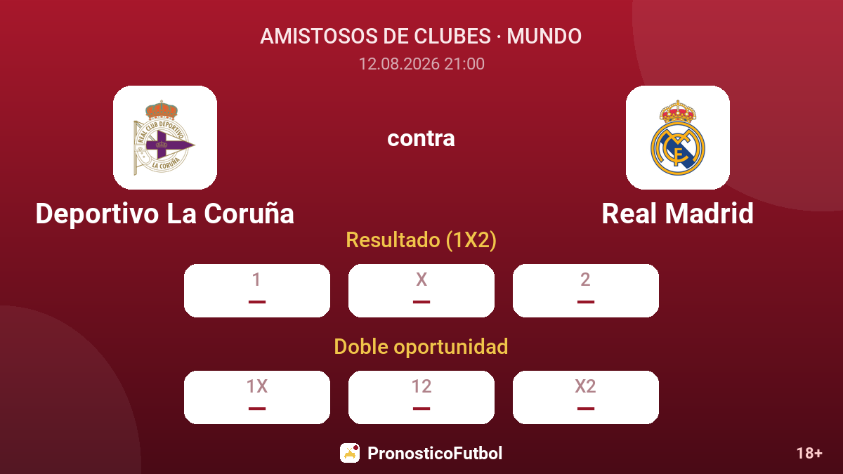 Deportivo La Coruña - Real Madrid — cuotas