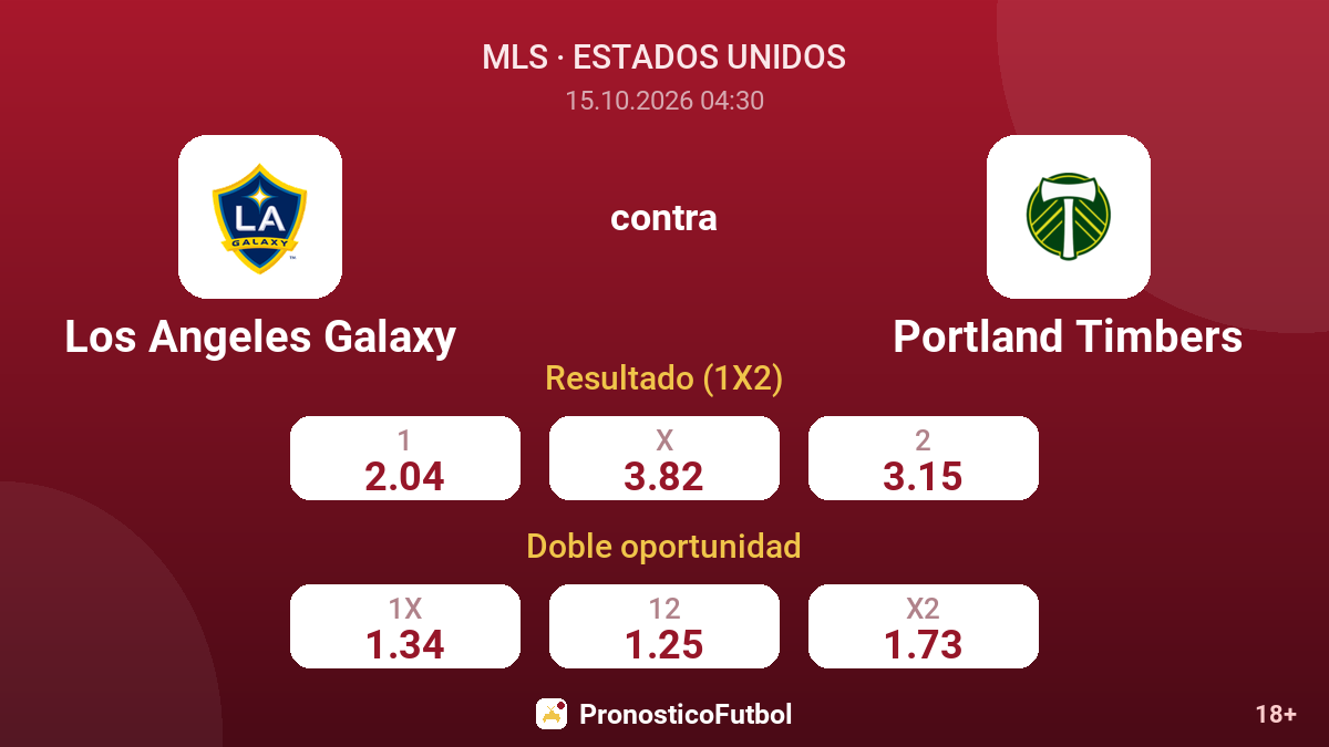 Los Angeles Galaxy - Portland Timbers — cuotas