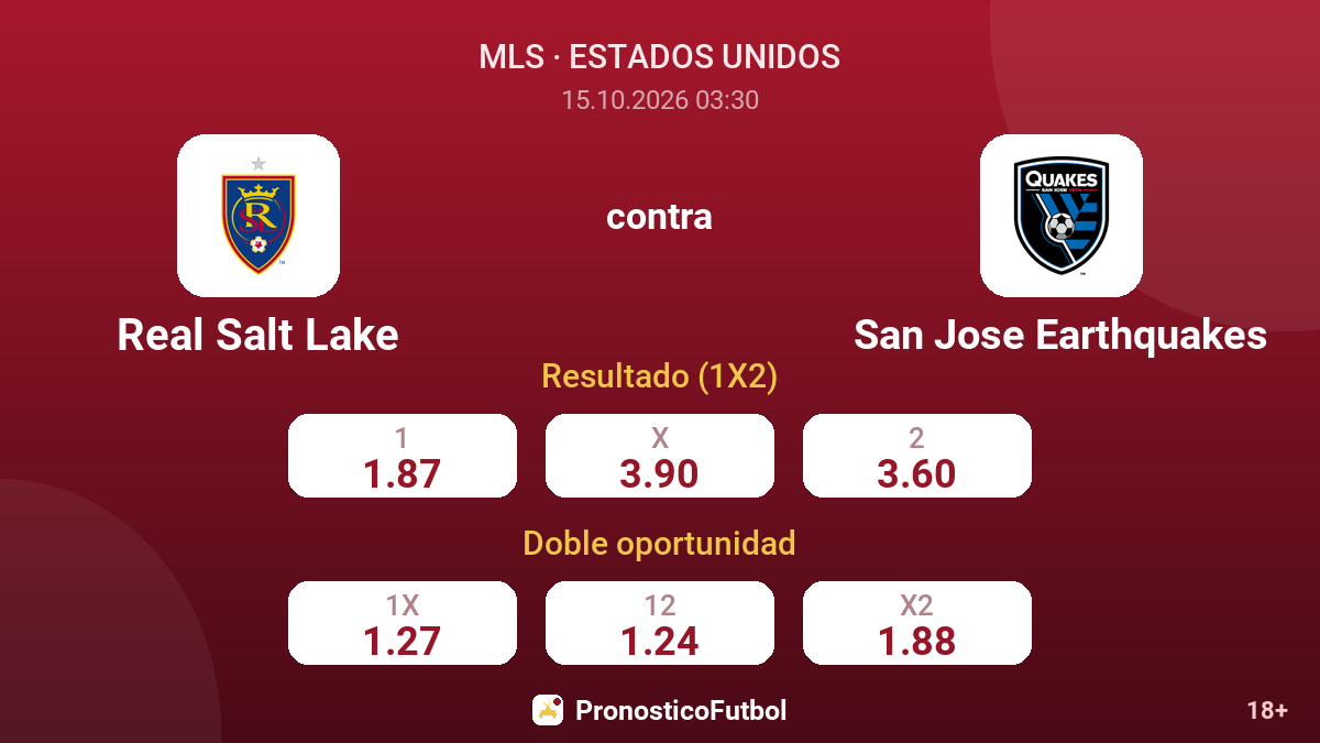 Real Salt Lake - San Jose Earthquakes — cuotas