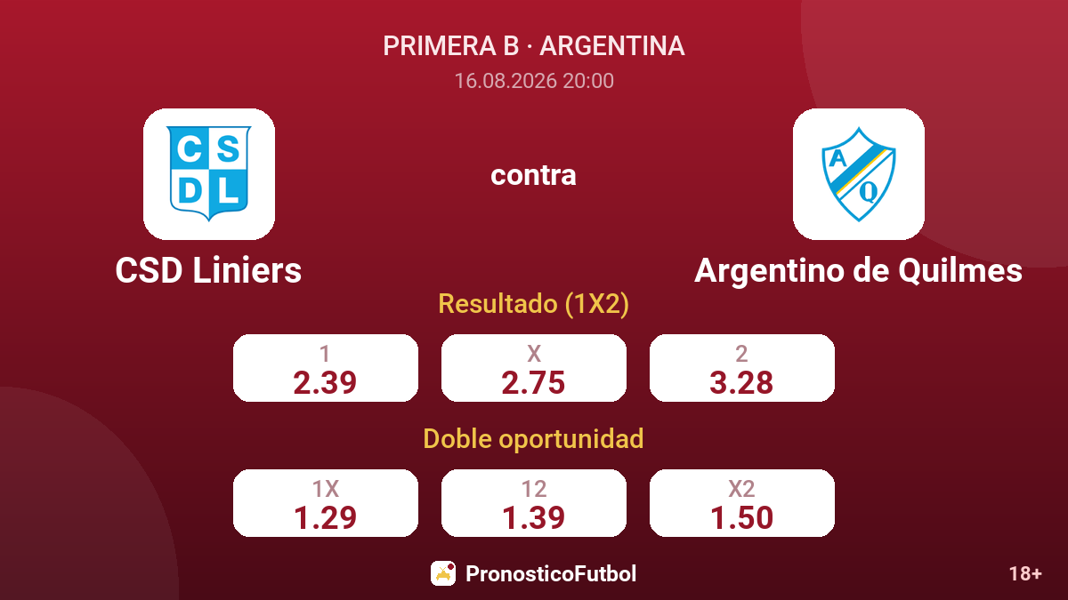CSD Liniers - Argentino de Quilmes — cuotas