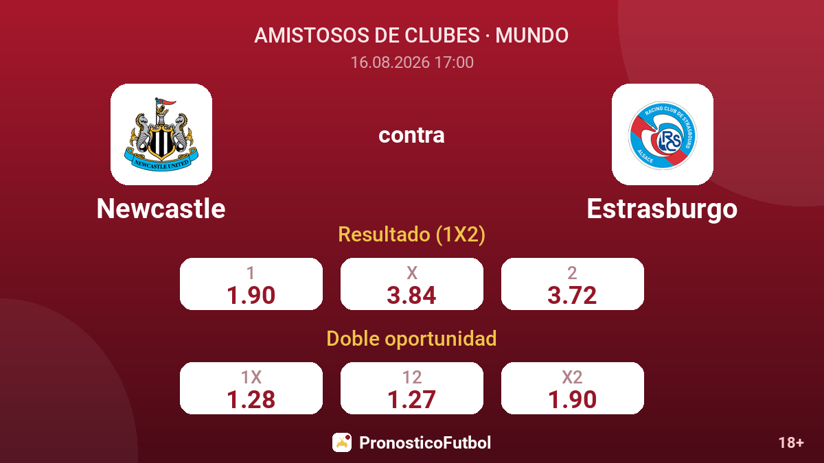 Newcastle - Estrasburgo — cuotas