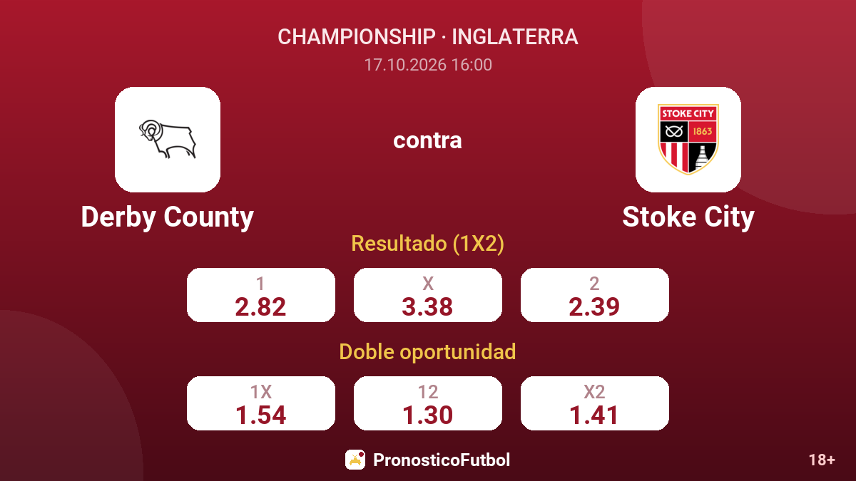 Derby County - Stoke City — cuotas