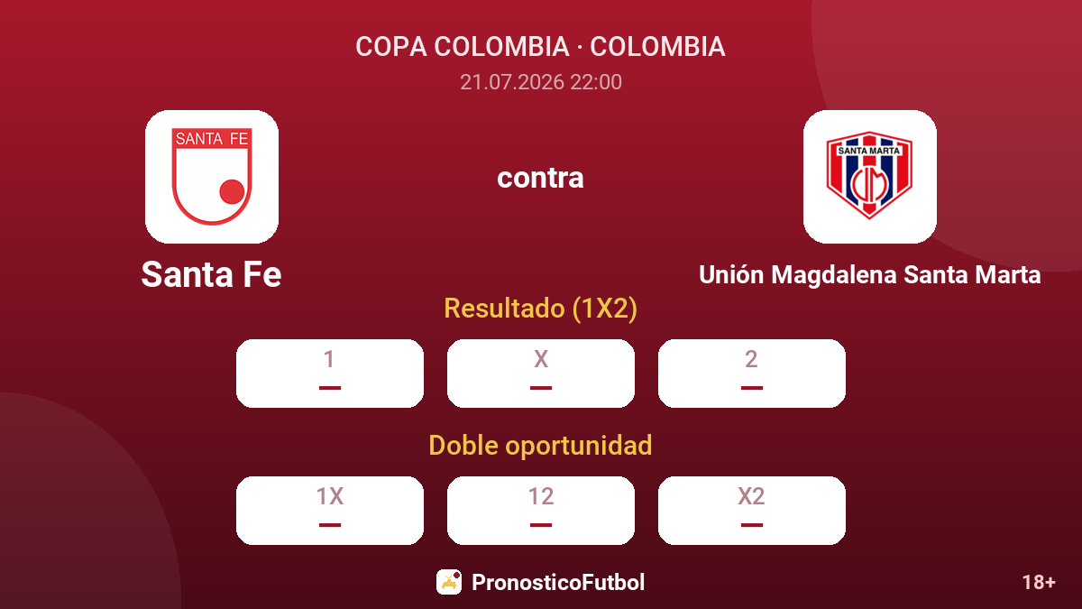 Santa Fe contra Unión Magdalena Santa Marta — cuotas