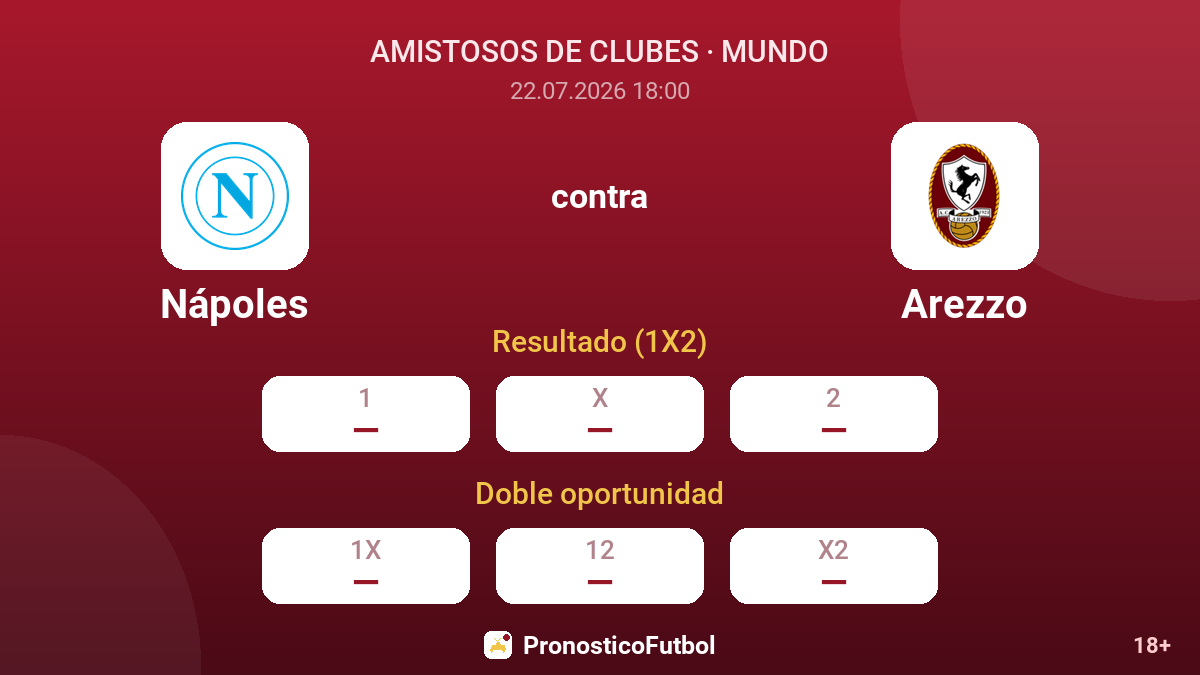 Nápoles contra Arezzo — cuotas