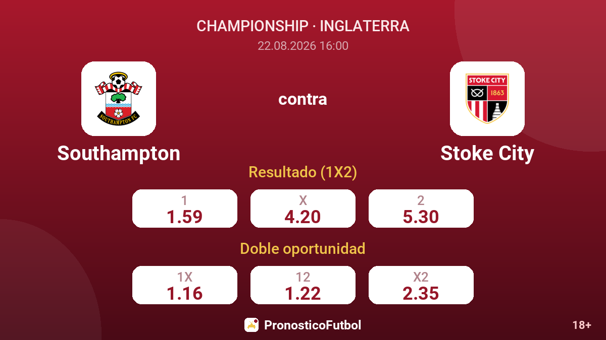 Southampton - Stoke City — cuotas