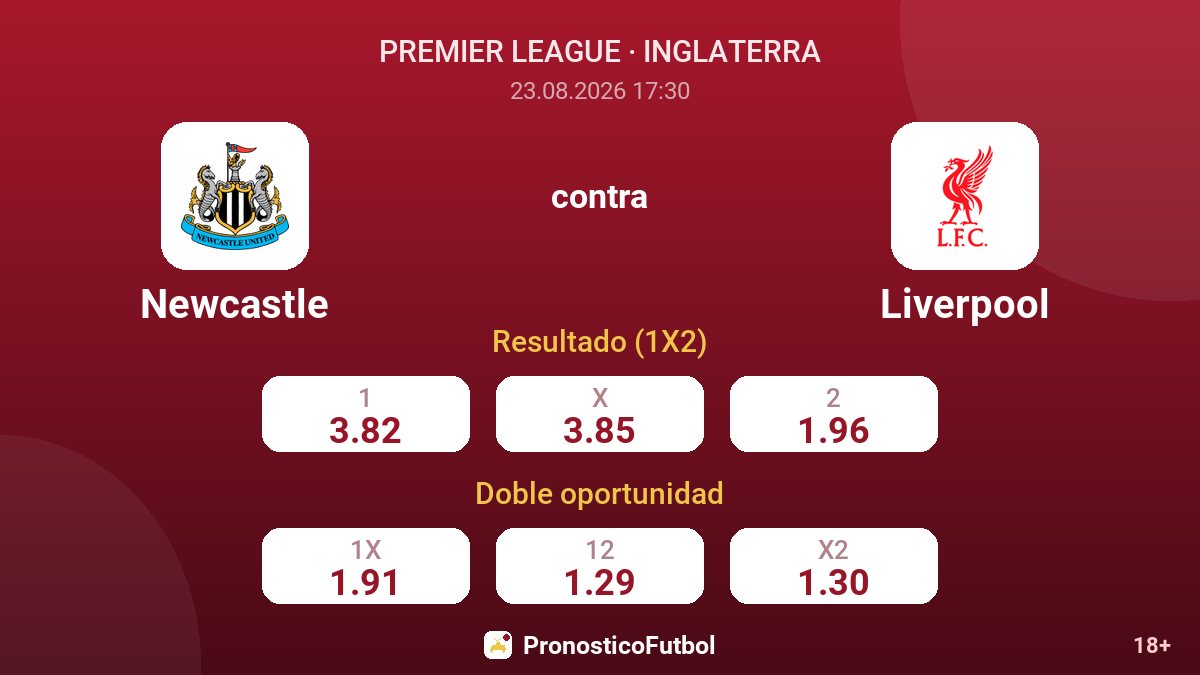 Newcastle - Liverpool — cuotas