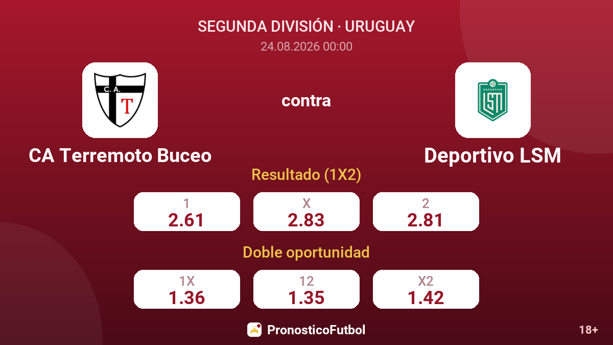 CA Terremoto Buceo - Deportivo LSM — cuotas
