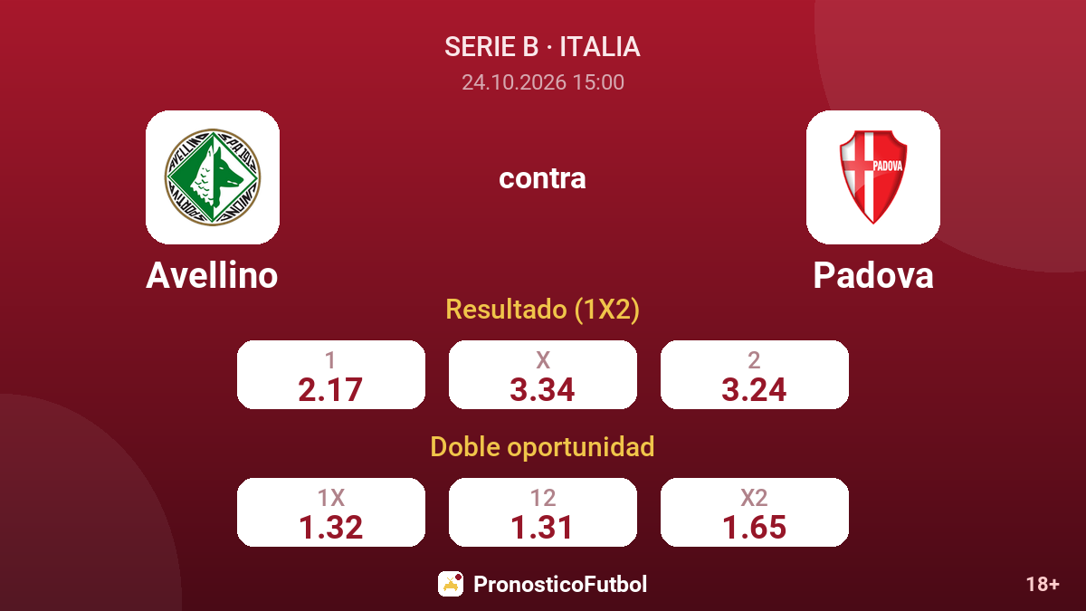 Avellino - Padova — cuotas