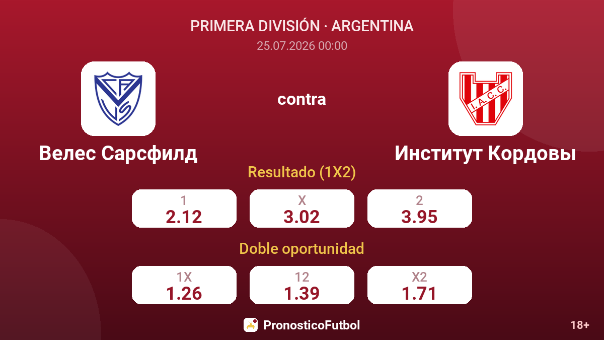 Vélez Sarsfield contra Instituto de Córdoba — cuotas