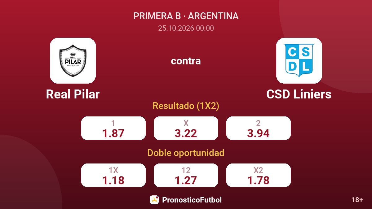 Real Pilar - CSD Liniers — cuotas