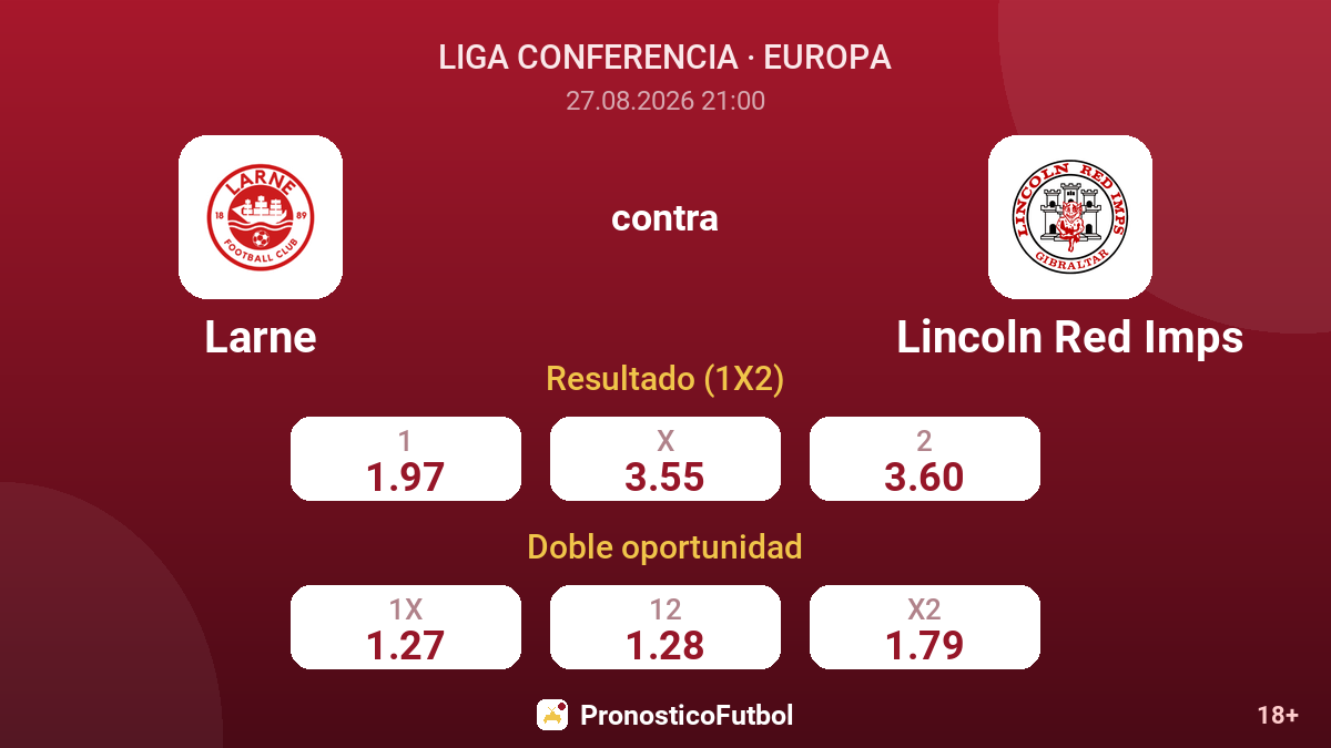 Larne - Lincoln Red Imps — cuotas