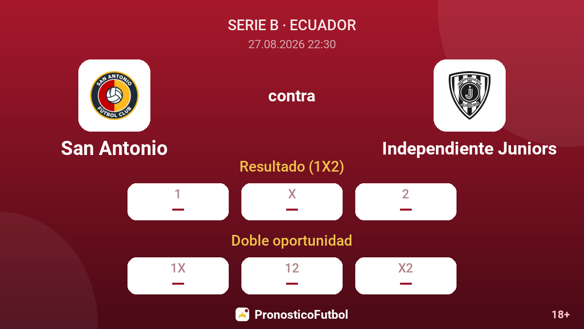 San Antonio - Independiente Juniors — cuotas