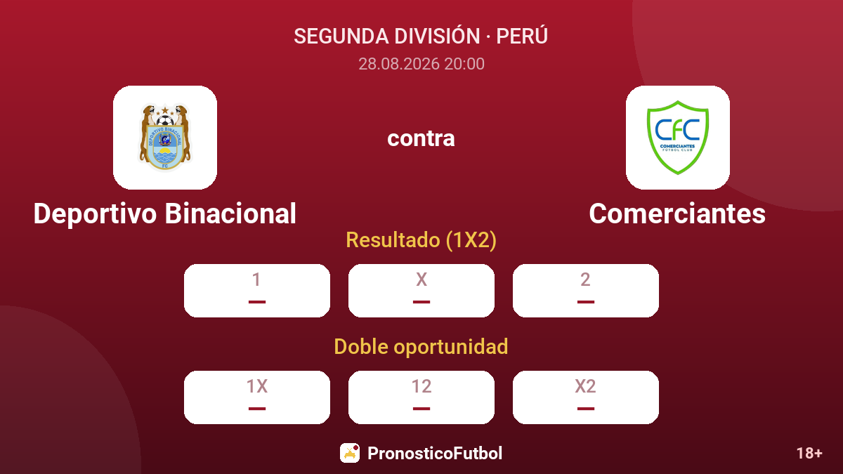 Deportivo Binacional - Comerciantes — cuotas