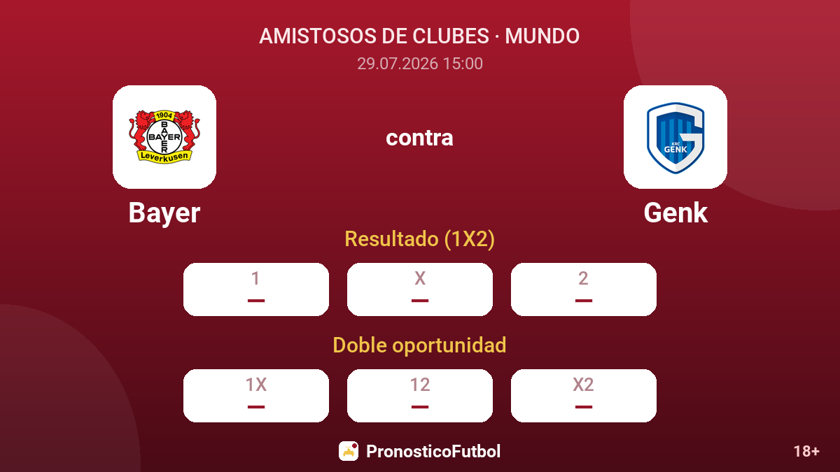 Bayer contra Genk — cuotas
