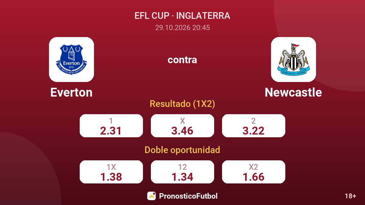 Everton - Newcastle — cuotas