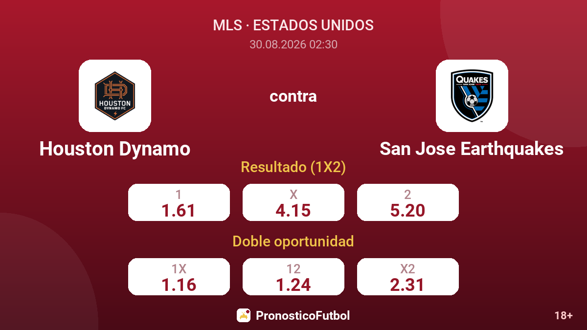 Houston Dynamo - San Jose Earthquakes — cuotas