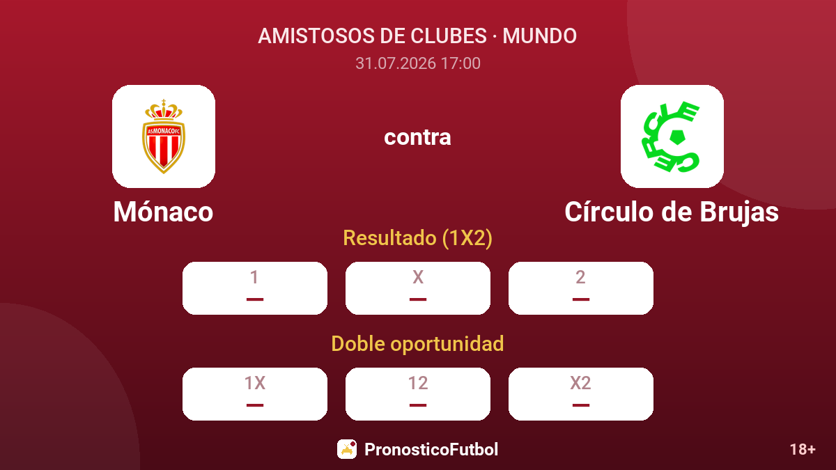 Mónaco contra Círculo de Brujas — cuotas