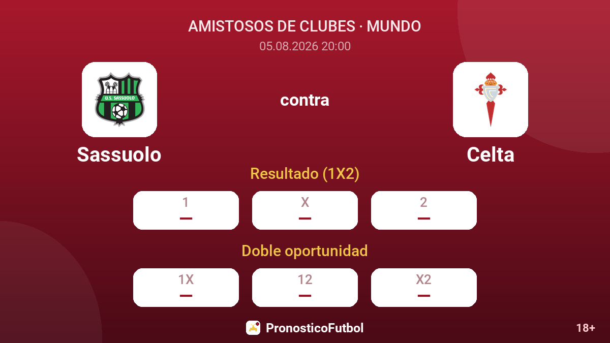 Sassuolo contra Celta — cuotas