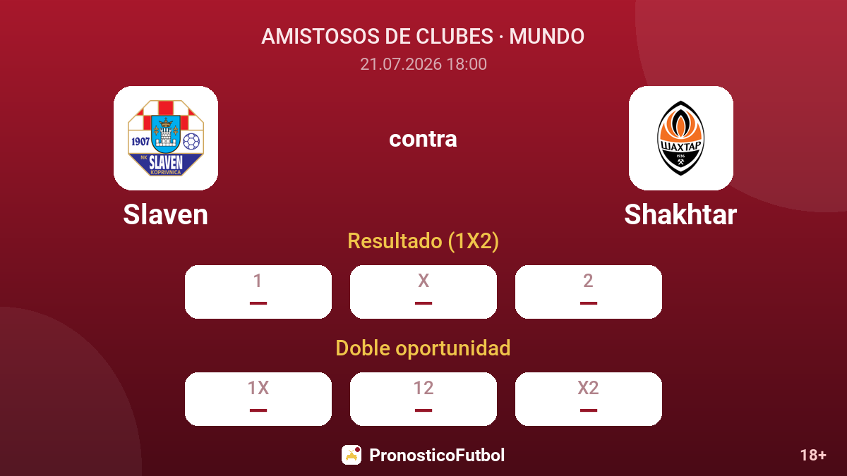 Slaven contra Shakhtar — cuotas